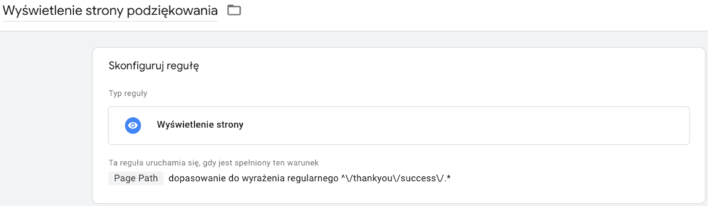 Reguły w Google Tag Manager