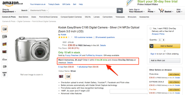 Amazon bodziec dostawa