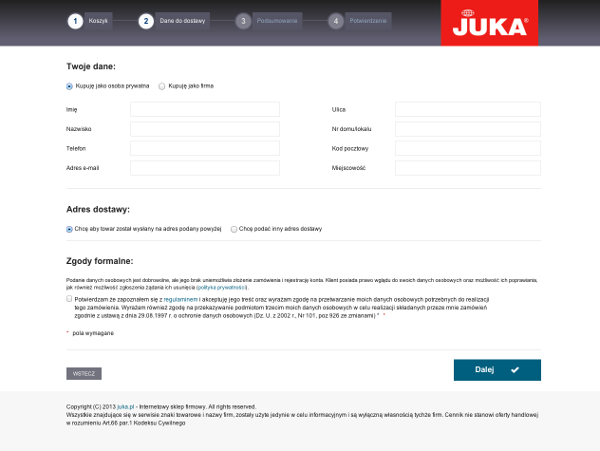 Juka.pl formularz