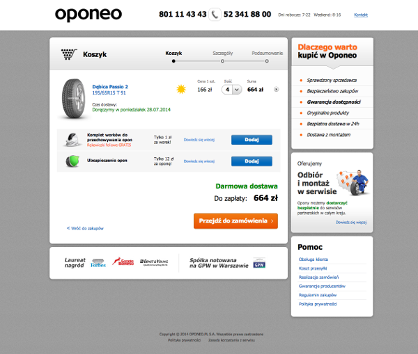 Oponeo.pl kontakt