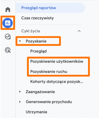 Raporty pozyskiwanie w GA4