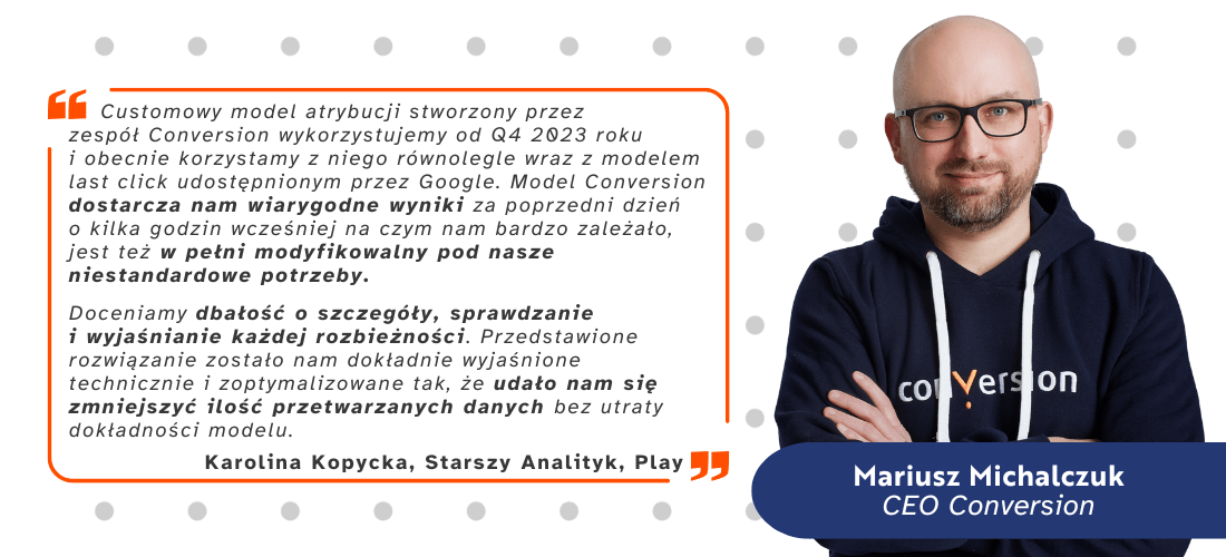 opinia Play o firmie analitycznej Conversion