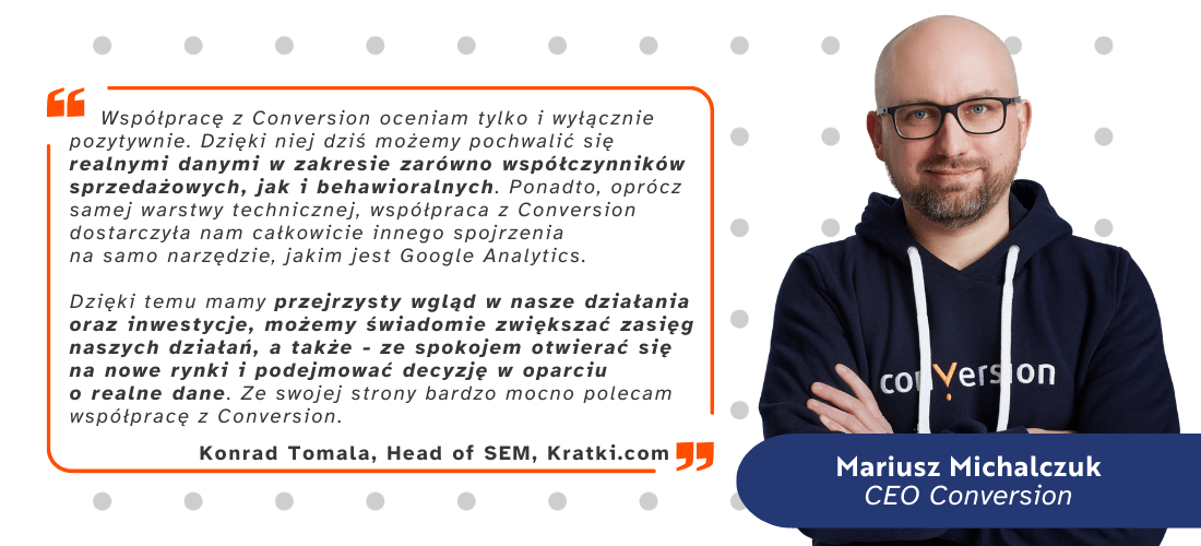 opinia Kratki.com o firmie analitycznej Conversion