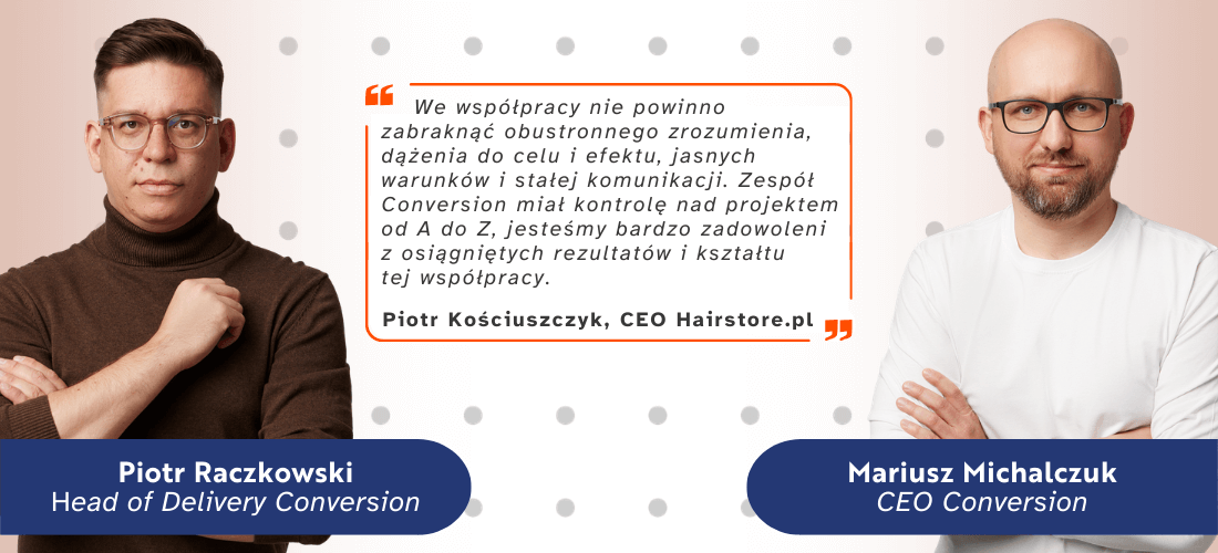 opinia Hairstore.pl o firmie analitycznej Conversion