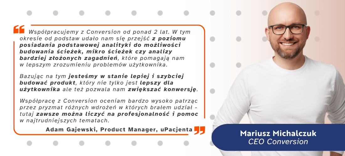 opinia uPacjenta.pl o firmie analitycznej Conversion