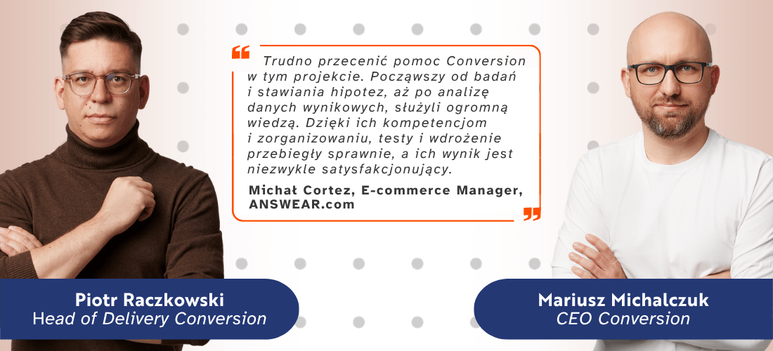 opinia Answear o firmie analitycznej Conversion